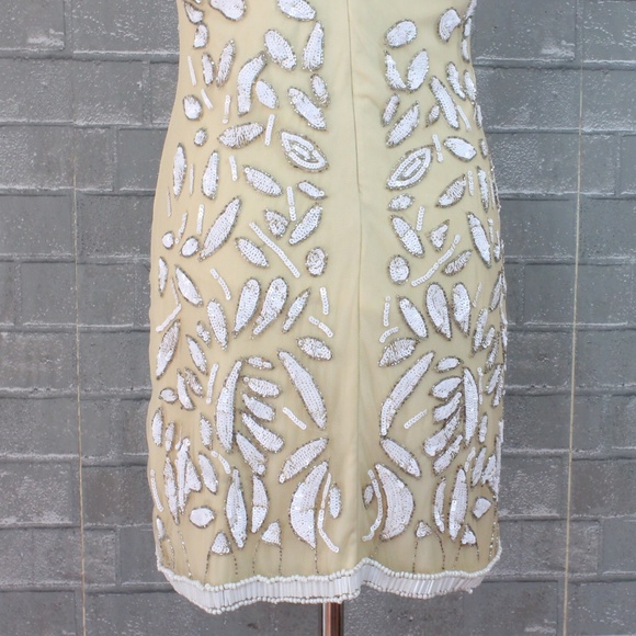 X by NBD Madeline Beaded Mini Dress Ivory NWT - Picture 7 of 8